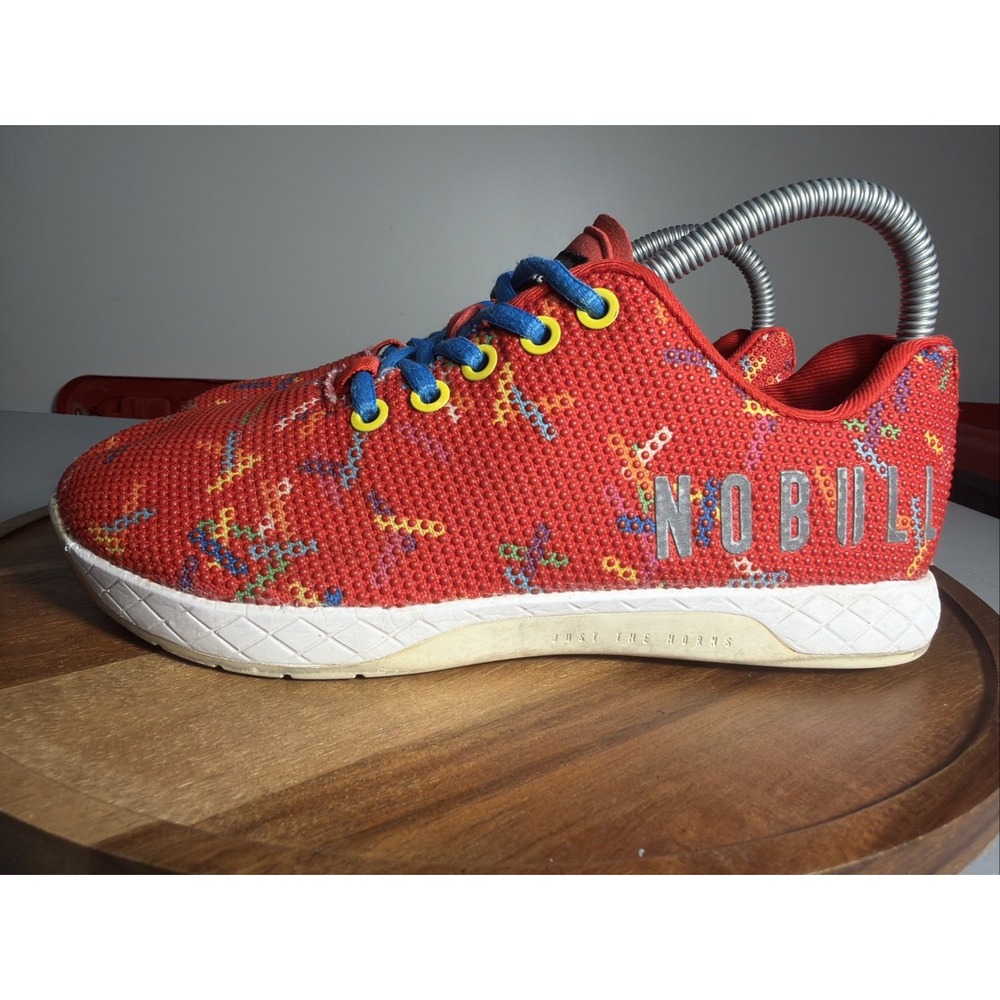 NOBULL SuperFabric Trainer Cheat Meal Sprinkles Red Sneakers Mens 5.5 Women 7